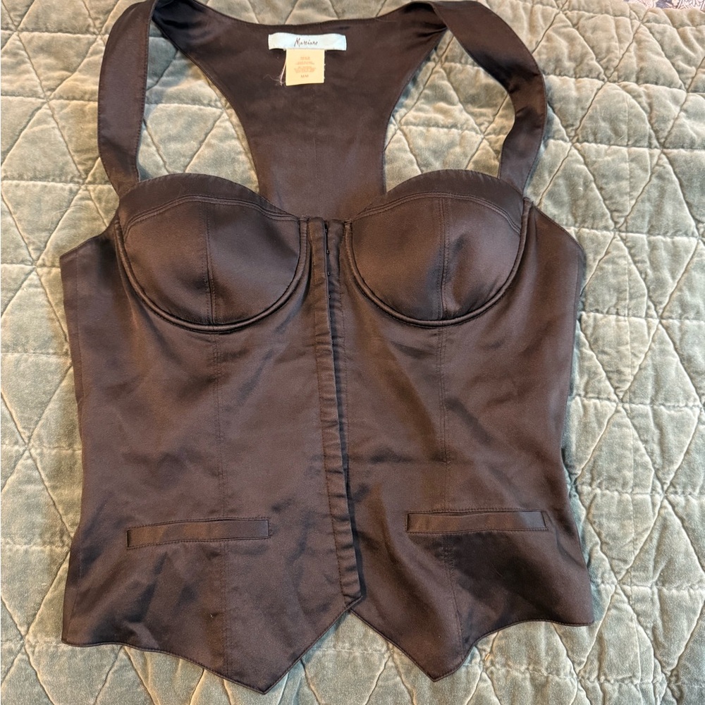 Marciano Sexy Black Silk Corset Top